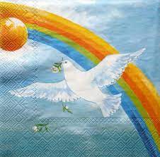Originale lithographie pablo picasso regenbogentaube des friedens 1952. 4 Lose Servietten Dove Of Peace Friedenstaube Vogel Regenbogen Himmel Ebay