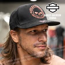 Willie G Harley Davidson Fitted Hat Harley-Davidson® Willie Silver Wings  Leather Patch Adjustable