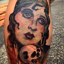 Really enjoy doing that carny gypsy tattoo today, thanks to Jeremy  @screamin_ink_tattoo . @bugsartwork #besttattoos #latattooartist  #besttattoos #bestink #gypsytattoo #carnytattoo #carnaval #gypsy #legtattoo  #tattoo #inkedgirls . @screamin_ink_tattoo ...