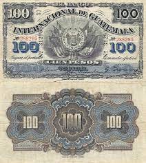 100 Pesos Guatemala S Banknotepick S160b Date 1925 Bank Notes Paper Currency Banknote Collection