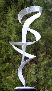 Ribbon Dancer 4 Silvery Aluminum Metal Sculptures For Sale Sculptures Metal Art Sculpture