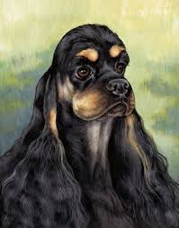American Black And Tan Cocker Spaniel Black And Tan Cocker Beautiful Spaniel Art Dog Artwork Dog Art
