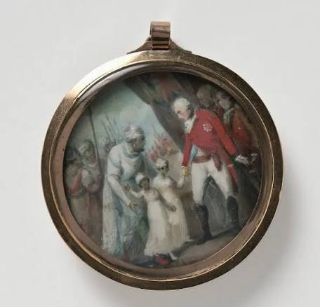 Lord Cornwallis Receiving Tipu Sahib's Sons Print 1792. Art Prints, Posters & Puzzles from Heritage Images