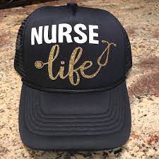 Nurse Life Custom Glitter Vinyl Trucker Hat Heat Transfer Vinyl Hat Hat Sayings Hat Ideas Vinyl
