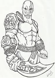 Resultado De Imagem Para Desenho Do God Of War Para Pintar Character Drawing Anime Drawings Art Logo