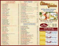 Enjoy Coupons From China Garden In Henrietta China Garden Order Chinese Food Chinese Food Delivery