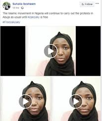 Ina cikin ƙuncin rayuwa kan tsare mahaifana fiye da kwana 2,000. Shi Ites Protest Will Continue Daily Until My Father El Zakzaky Is Freed Daughter Declares Expressive Info