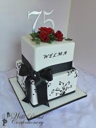 This adorable fishing cake features a bobber and fishing line, but. Black White Red Themed 75th Birthday Cake 75 Birthday Cake Birthday Cake For Mom Birthday Cakes For Women