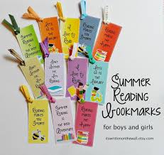 Bookmarks For Summer Reading Adventures Girls And Boys Make Reading Fun Again
