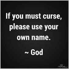 If You Must Curse Please Use Your Own Name God Fun Quotes Funny Funny Quotes Quotes About God