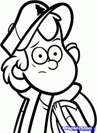 Things to draw when bored. How To Draw Dipper Gravity Falls Dipper Pines Step By Step Coloring Home