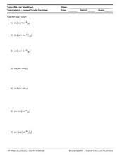 free trigonometry worksheets with answers