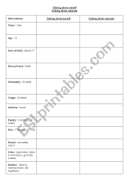 This web page shows only a small excerpt of our sheets research. Talking About Myself And About Someone Else Esl Worksheet By Laissetomber