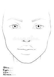 Face Chart Makeup Artist Blank Stock Illustrations 181