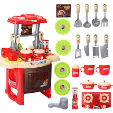 Bisozer Kids Kitchen Toy Kitchen Playset Simulation Kitchen Cookware Pretend Role Play Toy With Music Light X Cooking Toys Pretend Play Kitchen Toy Kitchen Set