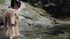 SEX IN THE NATURE. I found her swimming in WATERFALL and fuck. CIM ART-PORN  watch online