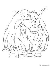 Printbale Yak Coloring Page Cow Coloring Pages Animal Coloring Pages Coloring Pages