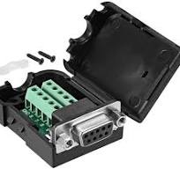 uxcell D-sub DB9 Breakout Board Connector with Case 9 Pin 2 Row Female  RS232 Serial Port Solderless Terminal Block Adapter with Positioning Nuts