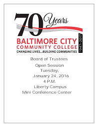 Board of Trustees Open Session Tuesday, January 24, 2016 4 P.M. Liberty  Campus Mini Conference Center