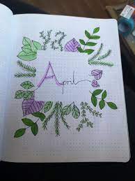 Nature Themed April Bujo Cover Page Cover Pages Nature Themed Bullet Journal