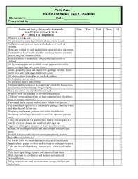 Starting a home daycare checklist. Free Printable Child Care Health And Safety Daily Checklist Daily Checklist Health And Safety Poster Health And Safety