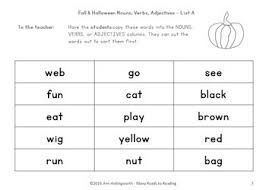 We did not find results for: Halloween Grammar Parts Of Speech By Many Roads To Reading Tpt