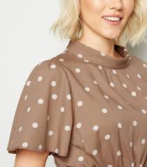Collusion plus jersey mini skirt in grey acid wash. Petite Camel Spot Roll Neck Dress New Look
