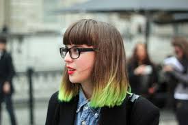 Light Lime Green Tips Hair Green Hair Ombre Dip Dye Hair Hair