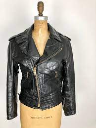 Incredible 1950s Black Leather Motorcycle Jacket S Etsy Womens Black Leather Jacket Black Leather Motorcycle Jacket Leather Jackets Women