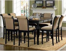 The contemporary furniture of america mullican 9 piece counter height display top dining set includes a square table and eight matching splatback chairs. Rich Cappuccino Counter Height 9 Piece Dining Set By Coaster 101828