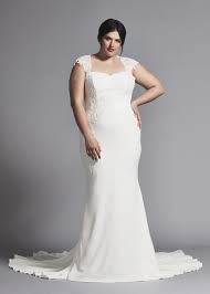 Cap Sleeve Sweetheart Neckline Crepe Sheath Wedding Dress With Beaded Lace Appliques At Neckline Wedding Dresses Sheath Wedding Dress Wedding Dresses Kleinfeld