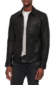 Allsaints Lark Leather Jacket Nordstrom In 2020 Leather Jackets Online Leather Jacket Leather Jacket Men
