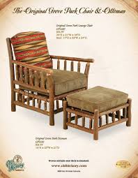 The Original Grove Park Chair And Ottoman Can Be Upholstered In Any Fabric Or Leather Of Choice Hickory Furniture Old Hickory Furniture Furniture