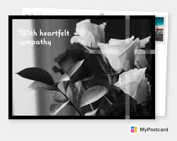 The sympathy card is blank on the inside. Create Your Own Condolences Cards Free Printable Templates Printed Mailed For You Photo Cards Photo Postcards Greeting Cards Online Sevice Postcard App