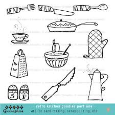 Maybe you would like to learn more about one of these? Retro Kitchen Goodies Black And White Clipart Pots By Grrraphics 5 00 Art Sets For Kids Clipart Black And White Art Drawings For Kids