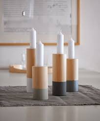 Minikunst Minikunst Wood Candle Holders Wooden Decor Diy