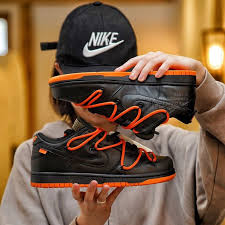 Nike Dunk Low X Ow X Fl Black Orange In 2021 Nike Dunks Nike Dunk Low Nike