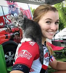 Bicyclist Chosen As Kitten Climbs On Her Shoulder; Now Her Sister Kitten  Has Claimed The Coveted Perch Too!