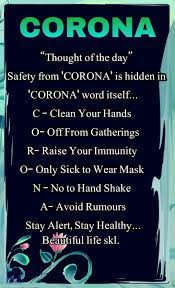 Safety comes in a can, i can, you can, we can be safe. Thought Of The Day Safety From Corona Is Hidden In Corona Word Itself C Clean Your Hands O Off From Safe Quotes Reality Quotes Deep Thought Quotes