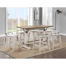 Want to find the perfect counter height table? Steve Silver Pendleton Modern Farmhouse Counter Height Table And Stool Set Standard Furniture Pub Table And Stool Sets