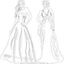 Fashion Dress Illustration Sketch Sketches Fashions Black And White Sketches Fashion Sketches Dress Illustration