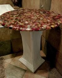 Round Resin Table Top With Embedded Rose Petals By Fogliart Resin Table Top Resin Table Epoxy Table Top
