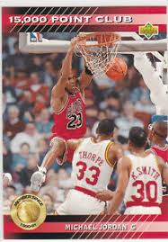 Michael jordan 23 chicago bulls hardwood clásicos camiseta talla, ver medidas. Michael Jordan 15 000 Point Club Bulls Insert Card 1992 93 Upper Deck Rare Ebay