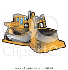 Bulldozer Construction Site Clipart Dirt Moving Yellow Equipment Cartoon Illustration Tractor Clip No Heavy Equipment Caterpillar Bulldozer Hydraulic Excavator
