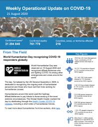 Give who ever was bornon this day, something nice, give them a hoodie! Weekly Operational Update On Covid 19 21 August 2020