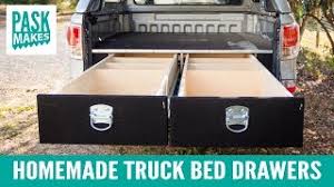 Plus, truck boxes protect your valuable tools and supplies from weather, theft and vandalism. Homemade Truck Bed Drawers Youtube