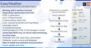 Easyweather Many Weather Services One Bright Engine Weather Data Weather Information Codecanyon