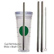 Travel Mug Replacement Straws 2qty Stainless Steel Drink For Hot Cold Grande To Go Drinking Tumbler Rambler Cups Walmart Com Walmart Com