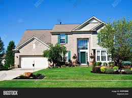 Building a real mansion in the sims (sims 4 house build). Brick Suburban House Image Photo Free Trial Bigstock