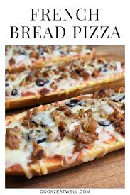 French Bread Pizza French Bread Pizza Hot Sausage Recipes Italian Sausage Recipes